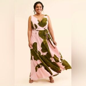 NWT Anthropologie x Hutch Printed Wrap Maxi Dress $210